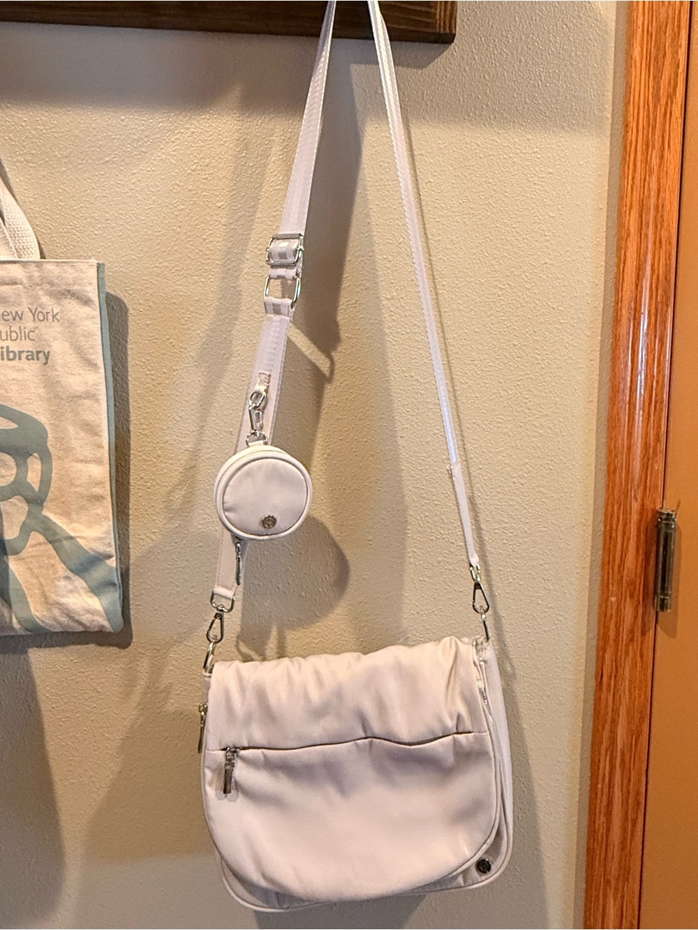 House of Harlow 1960 light gray Crossbody Shoulder Bag with Coin Pouch
